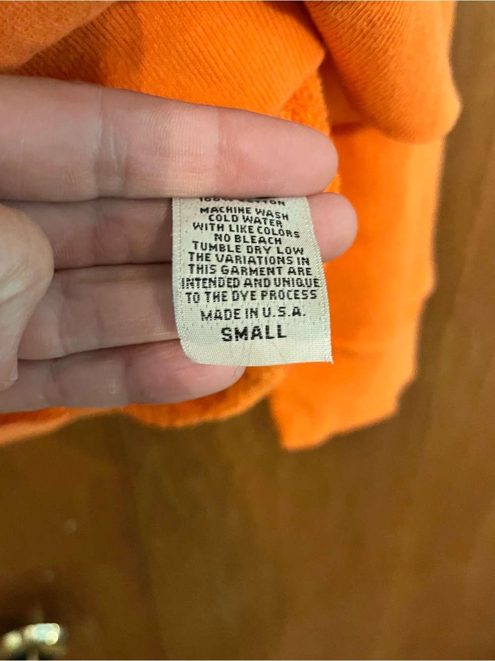 Retrobrand Detroit City Tennis Club Orange Crewneck Sweater, S - Picture 3 of 4
